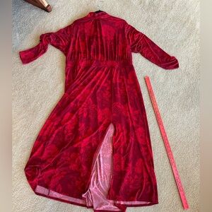 Lane Bryant NWT Plus Size Red Floral Maxi Dress